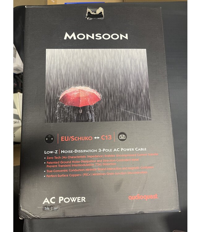 Audioquest Monsoon 3 meter C13  - Stroomkabel