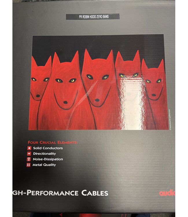 Audioquest Robin Hood ZERO 2 meter banaan - banaan - Luidsprekerkabel