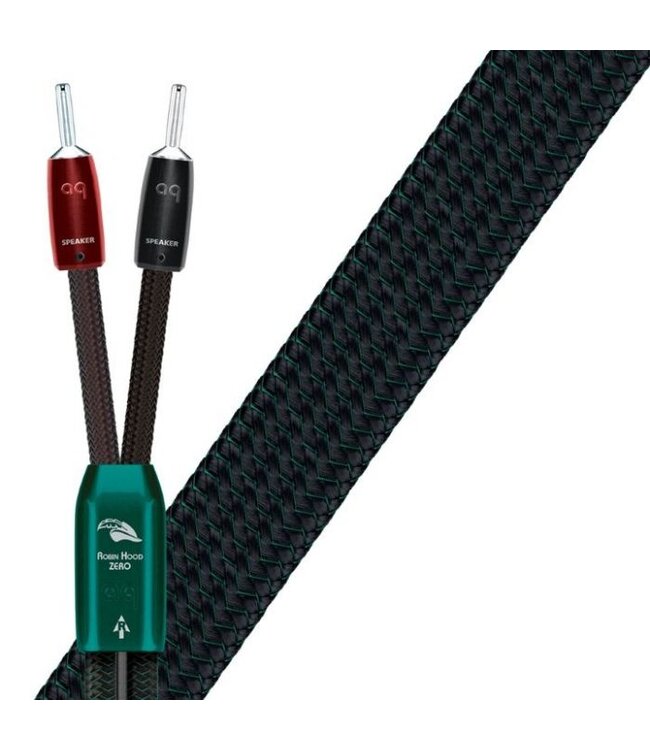 Audioquest Robin Hood ZERO 2 meter banaan - banaan - Luidsprekerkabel