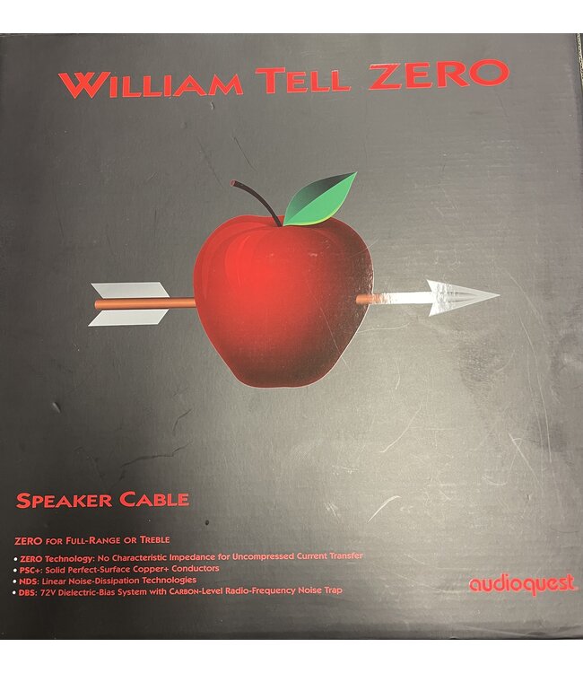 Audioquest William Tell Zero 2,5m banaan - banaan - Luidsprekerkabel