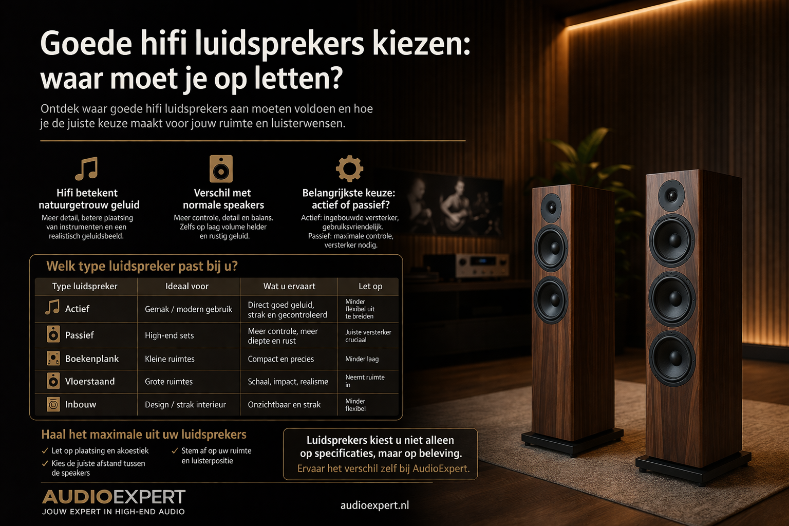 Goede hifi luidsprekers: waar moet je op letten bij de juiste keuze?