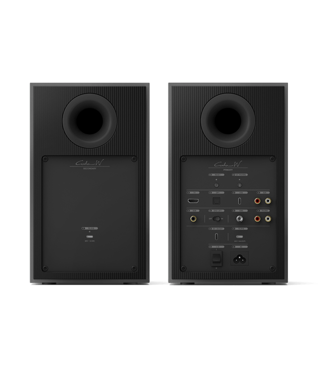 KEF Coda W  Dark Titanium (Set van 2) - Draadloze Boekenplank Luidsprekers