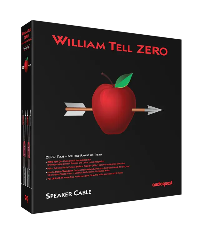 Audioquest Audioquest William Tell ZERO 3 meter banaan - banaan - Luidsprekerkabel