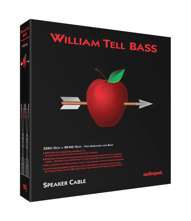 Audioquest William Tell BASS 3 meter banaan - banaan - Luidsprekerkabel