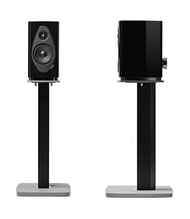 Sonus faber Sonetto I G2 (Set van 2) – compacte 2-weg boekenplank luidspreker met DAD™ Pijlpunt tweeter, 5" midwoofer en betonnen basis in luitvormige houten kast