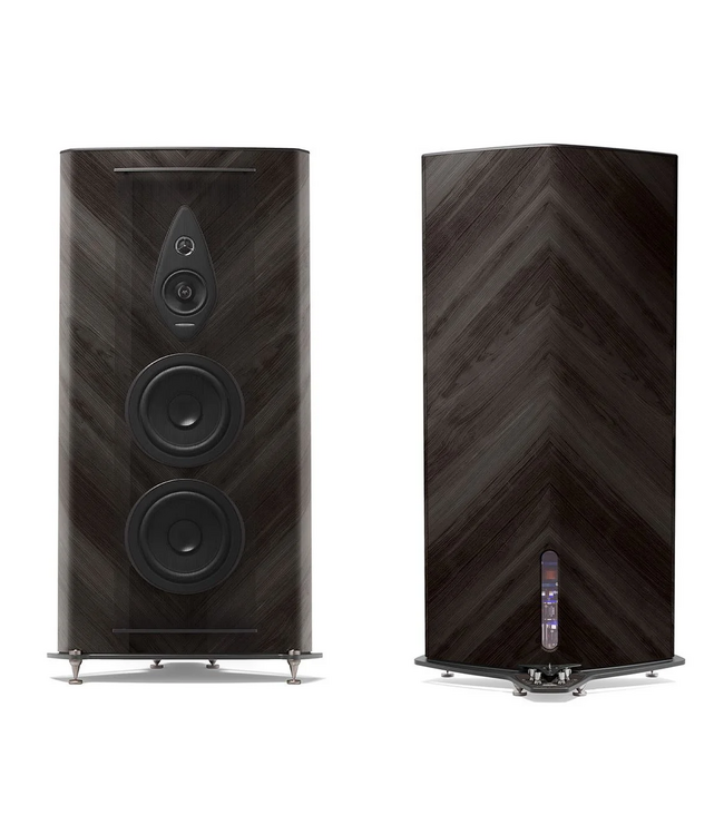 Sonus faber Stradivari G2 (Set van 2) – 3,5-weg vloerstaande luidspreker met Dual Drive woofers, Stealth Ultraflex, Intono midrangebehuizing en verstelbaar basmanagement