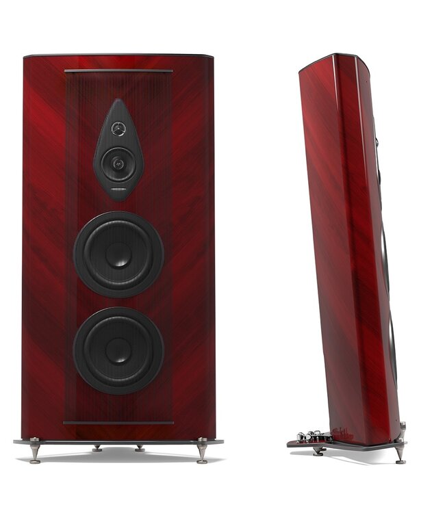 Sonus faber Stradivari G2 (Set van 2) – 3,5-weg vloerstaande luidspreker met Dual Drive woofers, Stealth Ultraflex, Intono midrangebehuizing en verstelbaar basmanagement