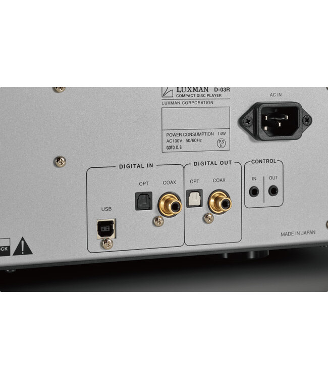 Luxman CD-speler en D/A-converter met ROHM BD34352EKV dual-mono DAC, USB tot DSD 22,5MHz en PCM 384kHz/32-bit, MQA-CD decodering, balanced XLR en OLED-display