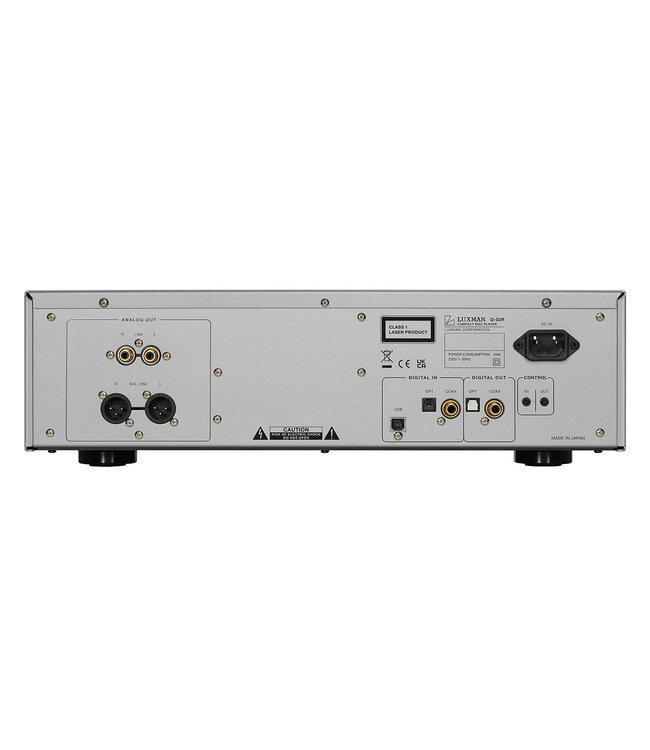 Luxman CD-speler en D/A-converter met ROHM BD34352EKV dual-mono DAC, USB tot DSD 22,5MHz en PCM 384kHz/32-bit, MQA-CD decodering, balanced XLR en OLED-display