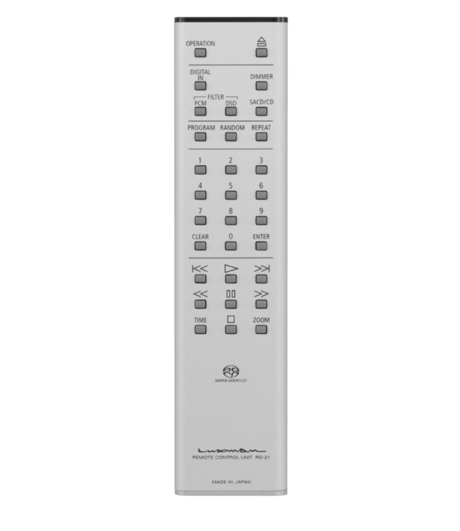 Luxman SACD/CD-speler en D/A-converter met ROHM BD34302EKV dual-mono DAC, LIFES 1,1 analoge uitgangstrap, USB tot 768kHz/32-bit en DSD 22,5MHz, balanced XLR en OLED-display