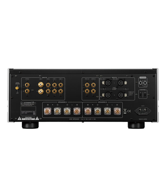 Luxman Pure Class-A geïntegreerde versterker met LIFES 1,1 uitgangstrap, LECUA1000 volumecontrole, ingebouwde MM/MC-phono, balanced 4,4mm koptelefoonuitgang en analoge VU-meters