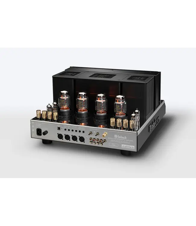 McIntosh Buizen geïntegreerde versterker met KT88-uitgangsbuizen, Unity Coupled Circuit-uitgangstransformatoren, Power Guard SGS-buizenbeveiliging, configureerbare MM/MC-phono, 5-bands equalizer en HXD-koptelefoonversterker