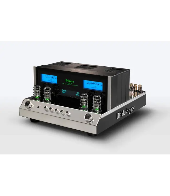 McIntosh Buizen geïntegreerde versterker met KT88-uitgangsbuizen, Unity Coupled Circuit-uitgangstransformatoren, Power Guard SGS-buizenbeveiliging, configureerbare MM/MC-phono, 5-bands equalizer en HXD-koptelefoonversterker