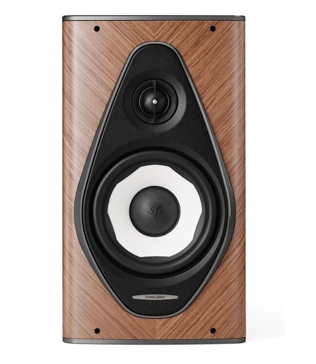Sonus faber Olympica G3 I Compacte 2-weg luidspreker met 1,1-inch Damped Apex Dome-tweeter, 6,5-inch Camelia-midwoofer, Phase Coherence Crossover met IFF Paracross Topology, 45-graden herringbone fineer en CNC-gefreesd aluminium chassis