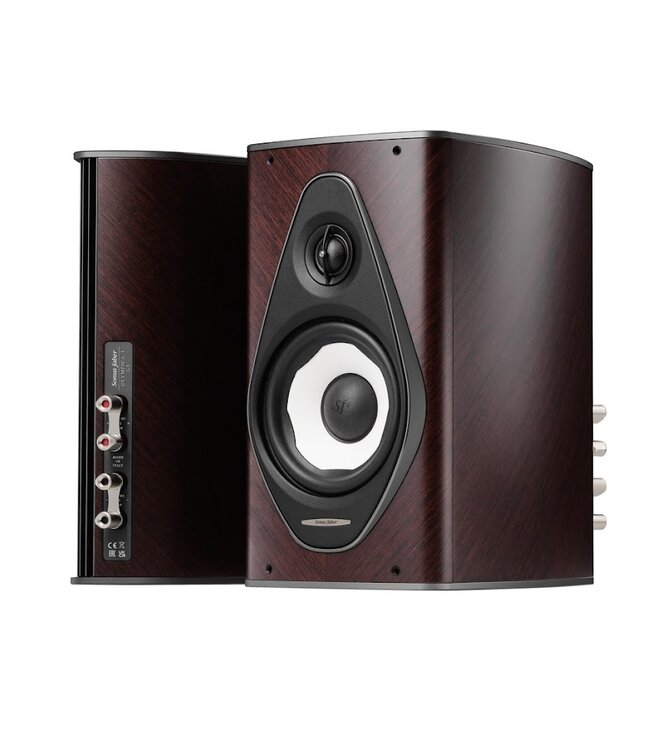 Sonus faber Olympica G3 I Compacte 2-weg luidspreker met 1,1-inch Damped Apex Dome-tweeter, 6,5-inch Camelia-midwoofer, Phase Coherence Crossover met IFF Paracross Topology, 45-graden herringbone fineer en CNC-gefreesd aluminium chassis