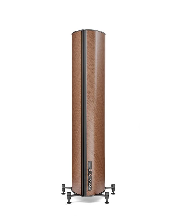 Sonus faber Olympica G3 III 3-weg vloerstaande luidspreker met 1,1-inch Damped Apex Dome-tweeter, 6,5-inch Camelia-midrange met stofvering, twee 6,5-inch woofers, Phase Coherence Crossover met IFF Paracross Topology en 45-graden herringbone fineer