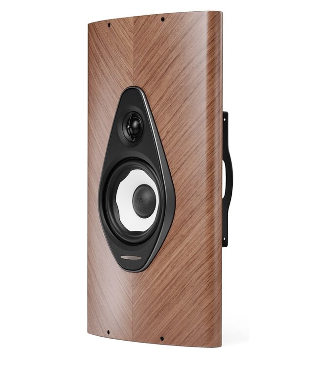 Sonus faber Olympica G3 Wall: 2-weg on-wall luidspreker met 1,1-inch Damped Apex Dome-tweeter, 6,5-inch Camelia-midwoofer, Phase Coherence Crossover met IFF Paracross Topology, 45-graden herringbone fineer en slank profiel van 215mm diepte