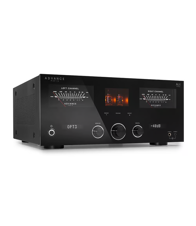 Advance Paris A12 APEX: Dual-Mono hybride versterker met buizenvoorversterker, 2x190W en HDMI eARC