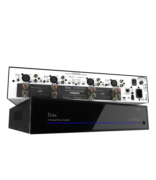 AudioControl Tetra: 4-kanaals Class-H eindversterker, 4x230W, Dante en XLR