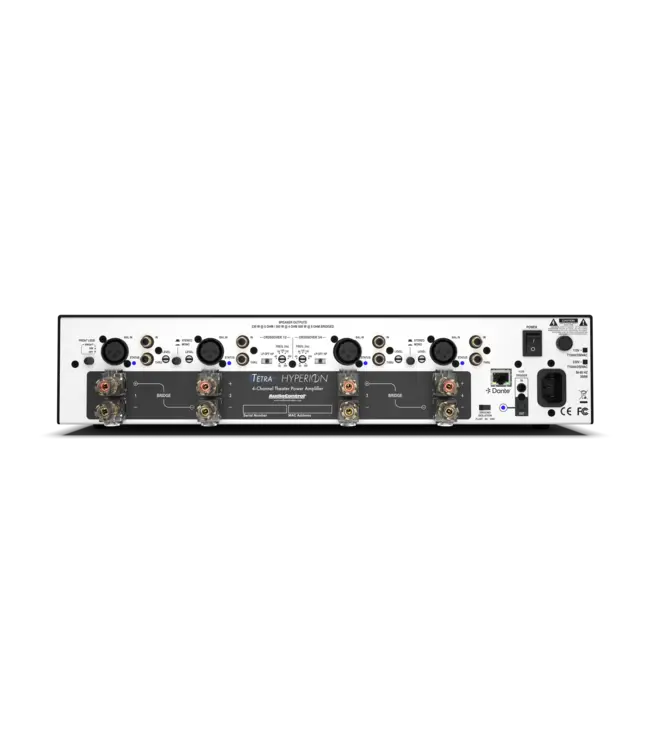 AudioControl Tetra: 4-kanaals Class-H eindversterker, 4x230W, Dante en XLR