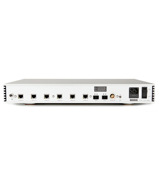 Aurender NH10: audiofiele netswitch met OCXO, SFP-isolatie en lineaire voeding