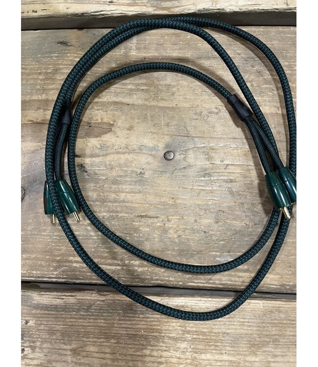 Audioquest Evergreen RCA-RCA 1,5 Meter – LGC Geleiders, Geschuimd PE Isolatie en NDS | Demomodel Zonder Verpakking