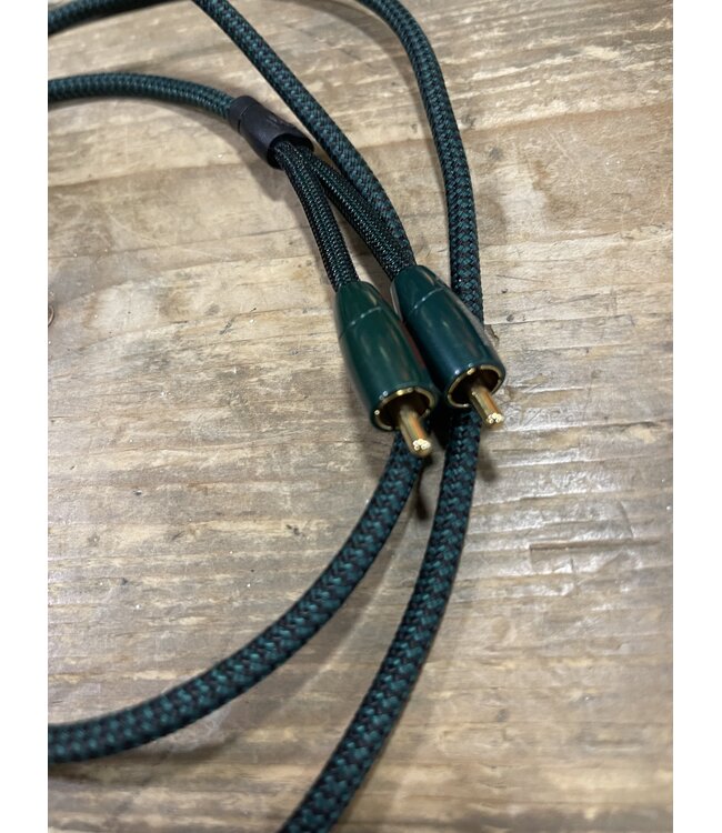 Audioquest Evergreen RCA-RCA 1,5 Meter – LGC Geleiders, Geschuimd PE Isolatie en NDS | Demomodel Zonder Verpakking