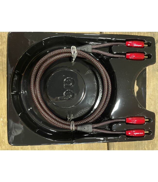 Audioquest Golden Gate RCA-RCA 1 Meter – PSC Geleiders, Foamed-PE Isolatie en NDS | Nieuw in Beschadigde Verpakking