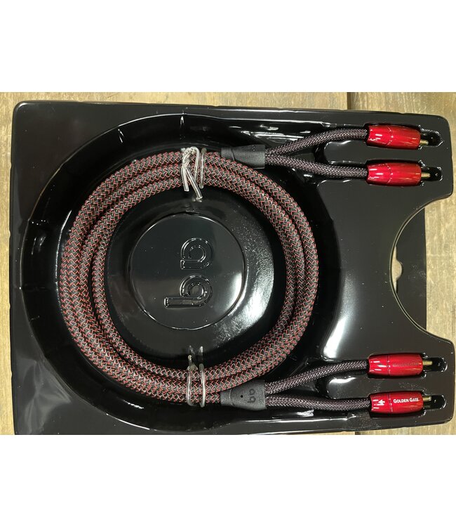 Audioquest Golden Gate RCA-RCA 2 Meter – PSC Geleiders, Foamed-PE Isolatie en NDS | Nieuw in Beschadigde Verpakking