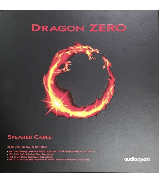 Audioquest Dragon ZERO Full Range Luidsprekerkabel 1,8 Meter – PSS & PSC+ Geleiders, ZERO-Tech en 72V DBS | Nieuw