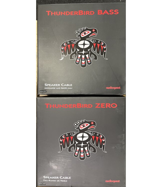 Audioquest Thunderbird ZERO & BASS BiWire Set 2 Meter – PSC+ Geleiders, ZERO-Tech, RF/ND-Tech en 72V DBS | Via Inruil – Levenslange Garantie