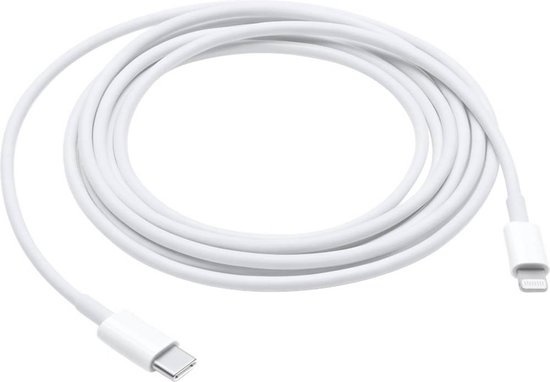 Lightning naar USB-C Kabel 2m Wit