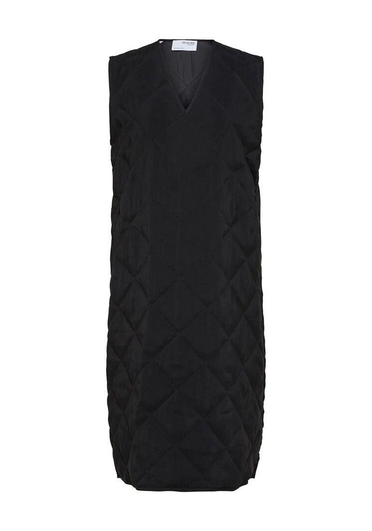 Selected Femme SLF Pilipa gewatteerde jurk zwart