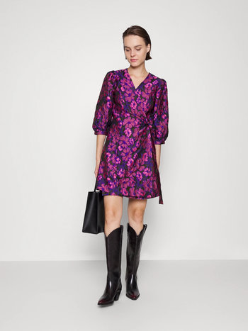 Selected Femme SLF Jane Short Dress Roses Purple