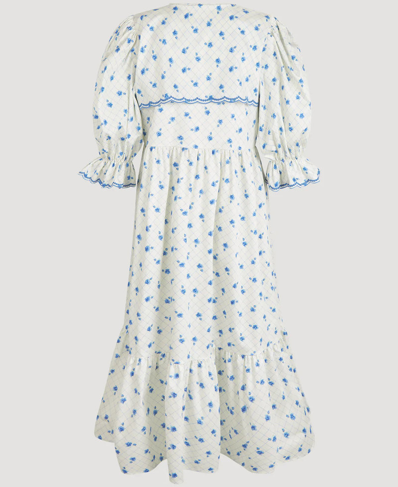 Notes Du Nord Francesca Dress Flower Blue