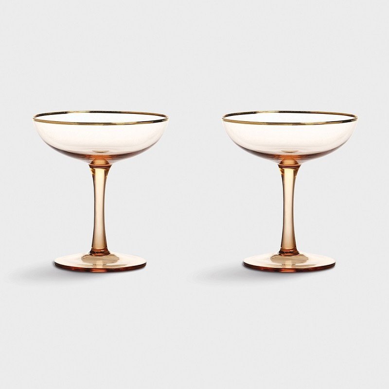 Isla Fluted Champagne Coupe, Set of Two