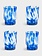 &Klevering Glass tortoise blue set of 4