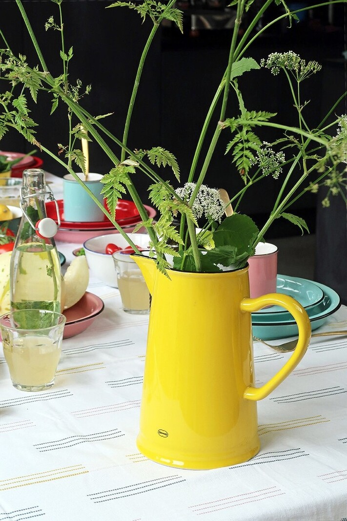 Cabanaz Ceramic retro jug yellow 1,6l