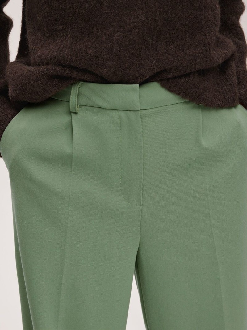 Selected Femme SLF Myna HW Wide Pants Green