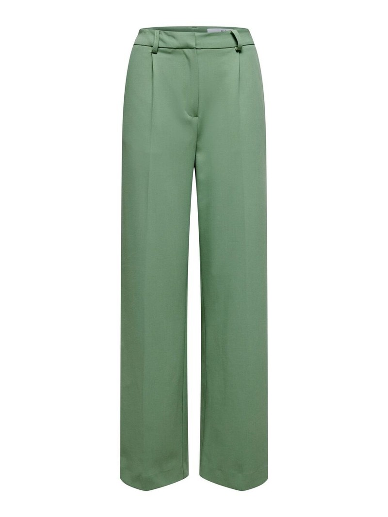 Selected Femme SLF Myna HW Wide Pants Green