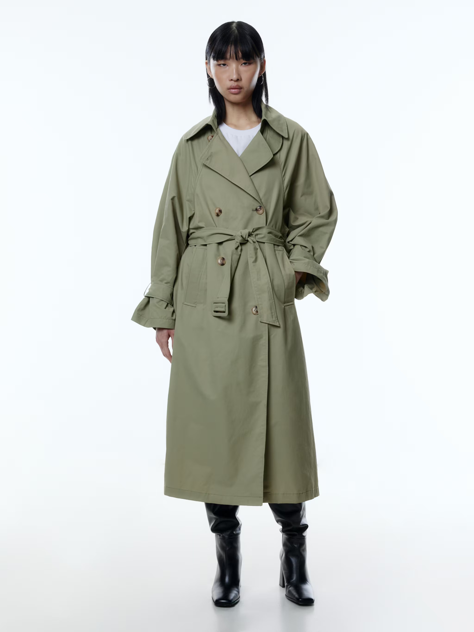 Neila Trenchcoat Kaki - Maison Majé