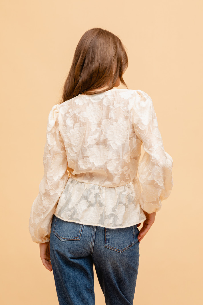 Rut & Circle Jennie Wikkel Top Off White