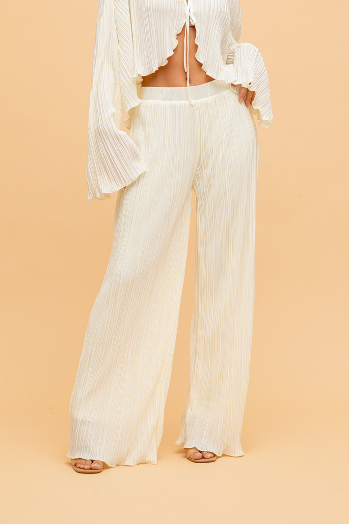 Rut & Circle Matilde Pleated Pants Off White