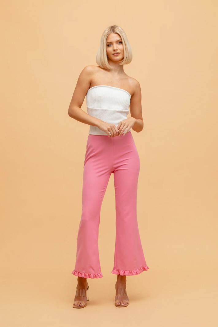 Rut & Circle Nelly Frill Pants Strong Pink