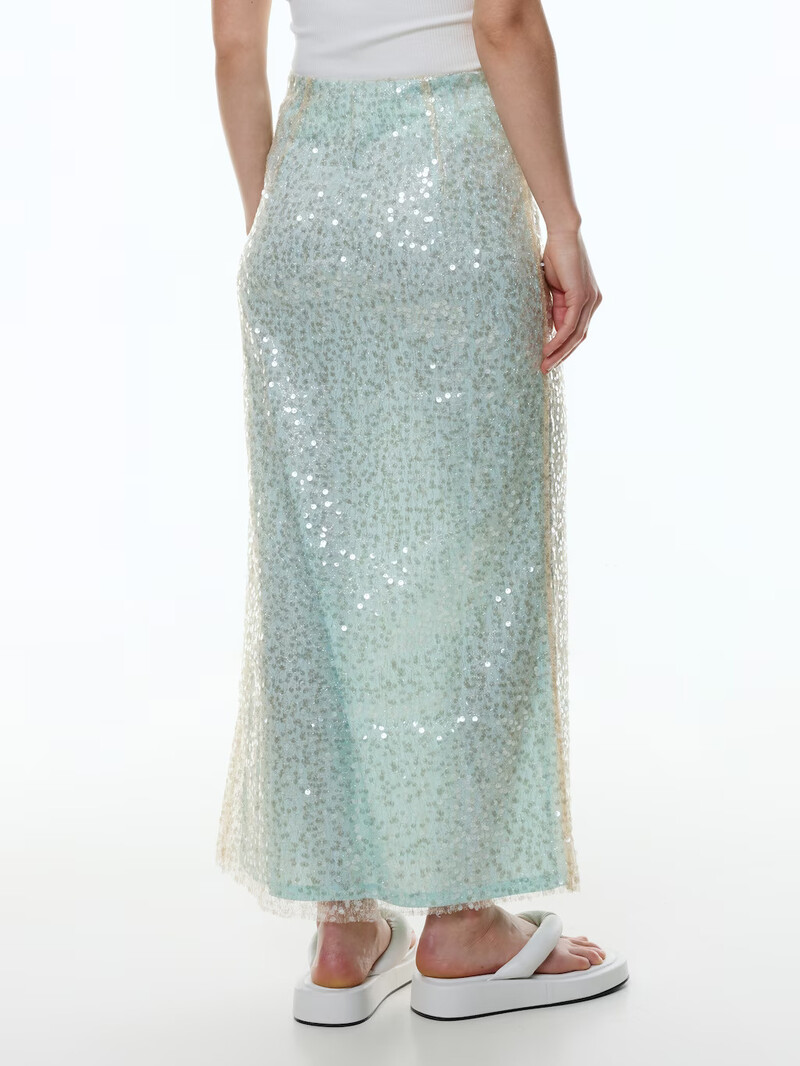 Edited Sequins Skirt Mint