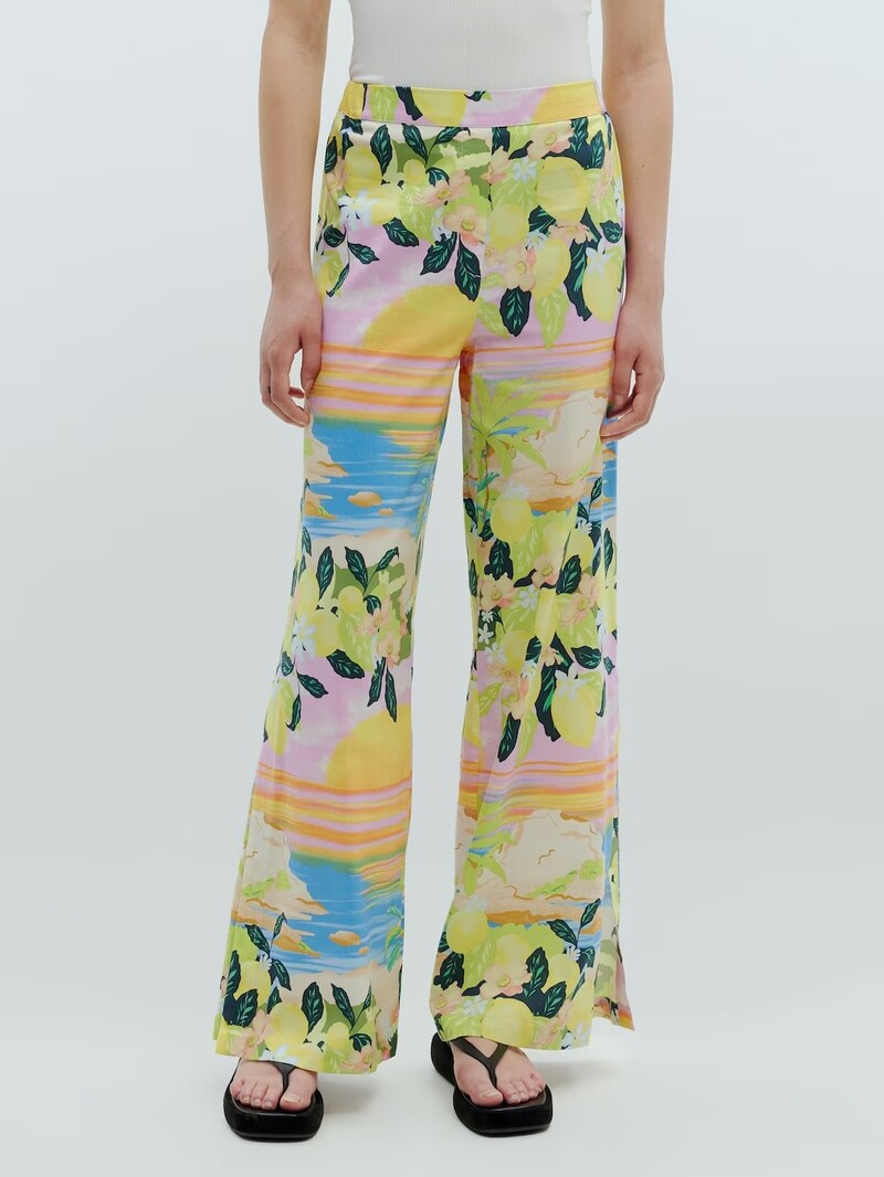 Edited Trousers Scenery Print