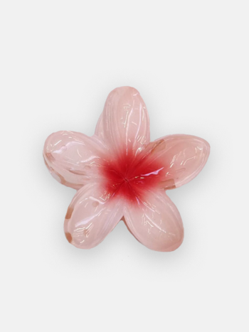 MM Lily Flower Hair clip White Red