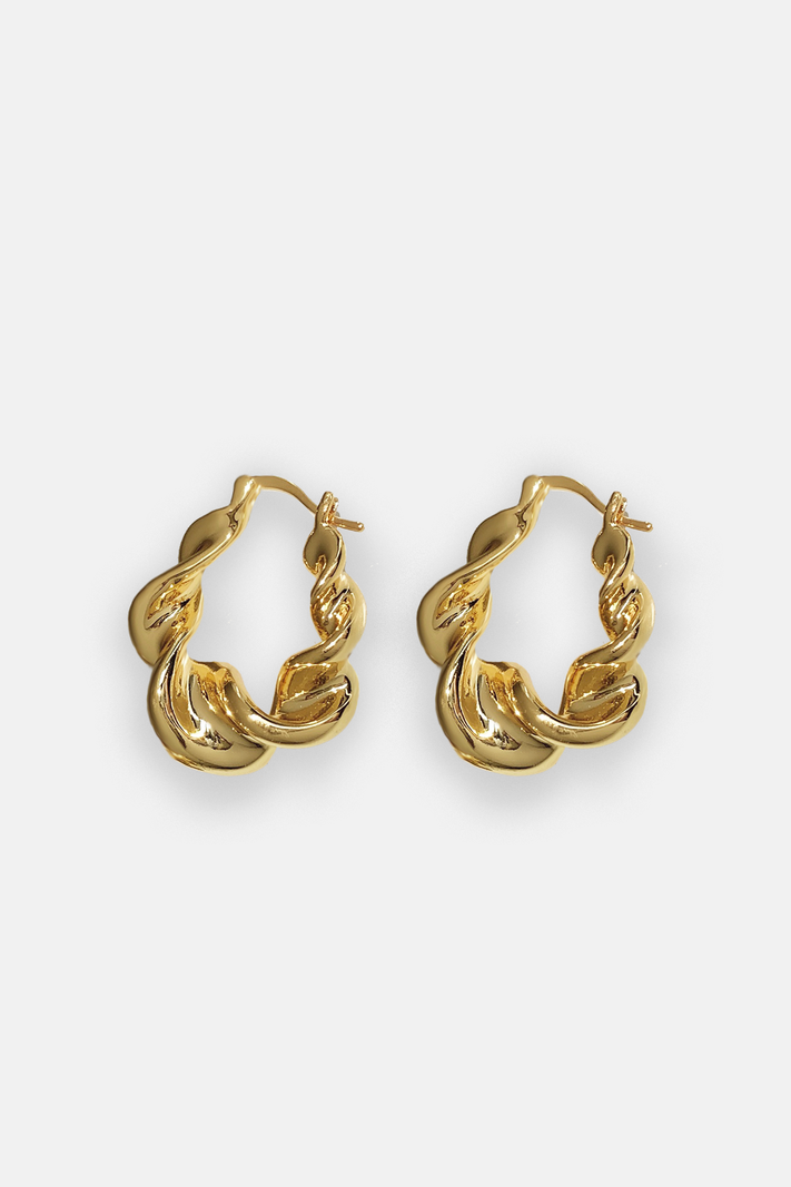 Linda Loop Earrings 14K Gold plated