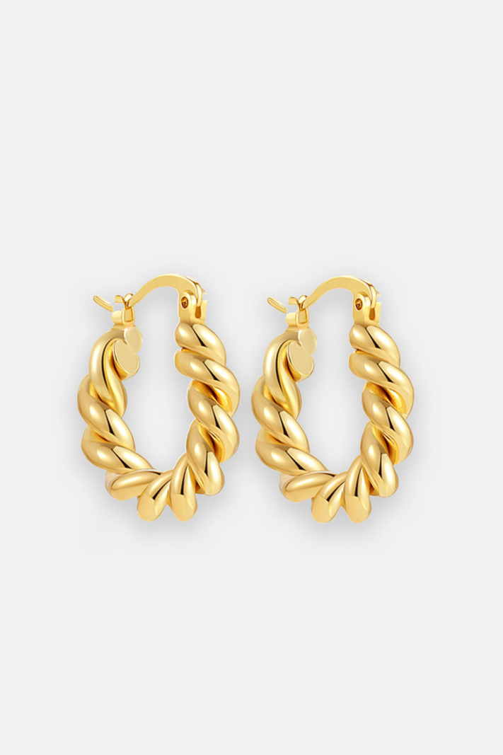 Leyla Loop Earrings 14K Gold plated