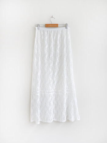 Luna Lace Skirt White